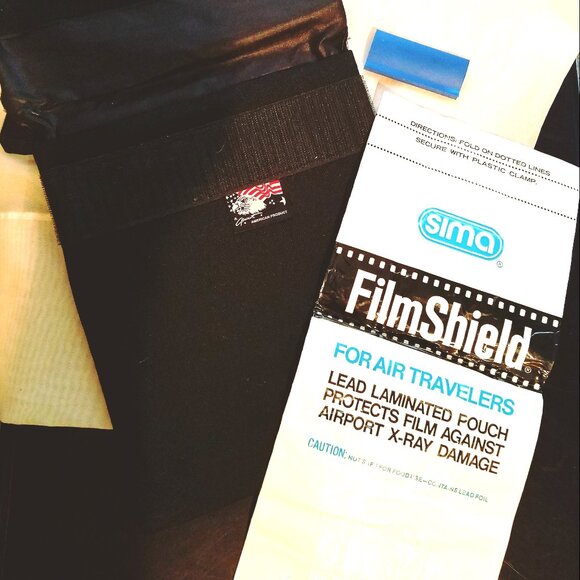 Vintage Film Bags Sima FilmShield- Photo Film Bags for Air Travel- Set of 2 - Picture 1 of 7